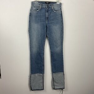 Hudson Jeans Holly Straight Reverse Hem High Rise Denim Jeans Women's‎ Size 27
